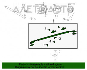 Balustradele longitudinale Toyota Sienna 04-10 nu au două capacuri, vopseaua s-a cojit