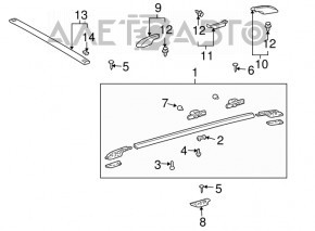 Balustradele longitudinale Toyota Sienna 04-10 nu au două capacuri, vopseaua s-a cojit