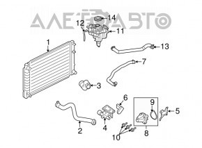 Flanșă sistem de răcire Ford Escape MK3 13-19 2.5 nou original OEM