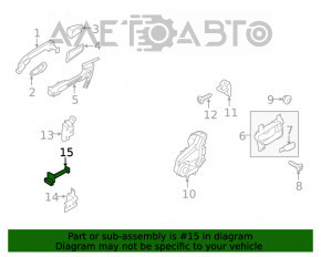 Limitatorul ușii din spate dreapta a Subaru Outback 20-