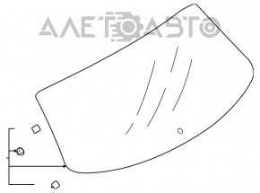 Стекло заднее двери багажника Subaru Outback 20- простое