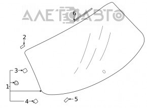 Стекло заднее двери багажника Subaru Outback 20- простое OEM