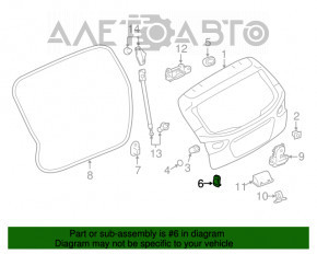 Bara de protecție a ușii portbagajului dreapta pentru Subaru Outback 20-