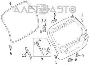 Capacul portbagajului lateral dreapta Subaru Outback 20- pe usa