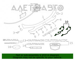 Butonul de deschidere a portbagajului Subaru Outback 20-