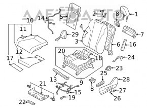 Controlul scaunului șoferului Subaru Outback 20-