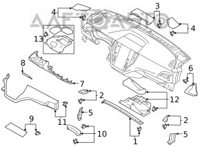 Накладка колени водителя Subaru Outback 20-