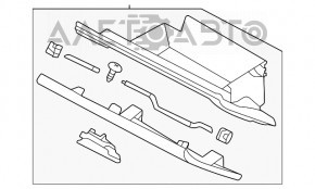 Перчаточный ящик, бардачок Subaru Outback 20- черн, под чистку