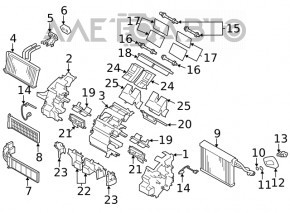 Radiatorul încălzitorului pentru Subaru Outback 20-