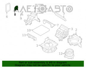 Актуатор моторчик привод печки вентиляция Subaru Outback 20-