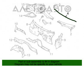 Garnitura grilei stergatoarelor pentru Infiniti Q50 14-