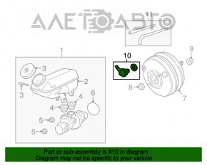 Supapa de servofrânare Jeep Compass 17 cu conductă nouă originală OEM