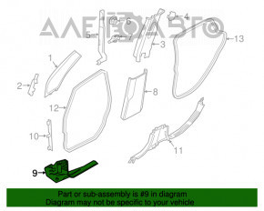 Capac prag dreapta fata Jeep Renegade 15- maro, zgarieturi