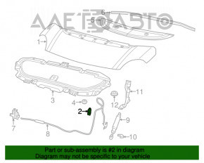 Bara de protectie capota dreapta Fiat 500L 14 - nou original OEM