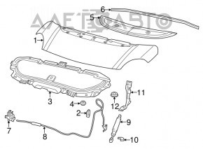 Bara de protectie capota dreapta Fiat 500L 14 - nou original OEM