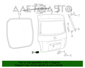 Bara de protecție a ușii portbagajului dreapta Jeep Renegade 15-