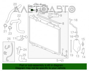 Suportul radiatorului invertorului dreapta sus Honda Clarity 18-21 SUA cauciuc nou OEM original