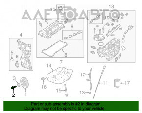 Piulița arborelui cotit Jeep Cherokee KL 14- 2.4