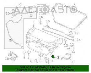 Отбойник капота правый Acura ILX 13-18 тип 2