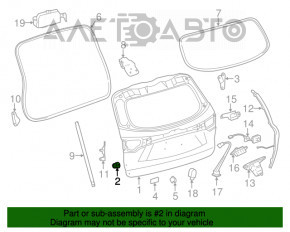 Bara de protecție a ușii portbagajului dreapta Toyota Highlander 14-19