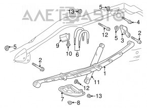 Șuruburile de fixare a suportului spate al șasiului, set de 4 bucăți, Dodge Challenger 15-19