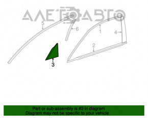 Panoul lateral al ușii triunghiular frontal dreapta Lexus CT200h 14-17 restilizat