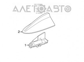 Corpul antenei aripioare BMW X5 X6 E70 E71 07-13