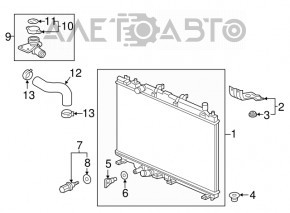 Suport radiator stânga sus Honda HR-V 16-22