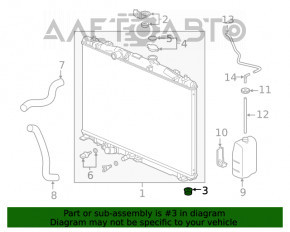 Suportul inferior stânga al radiatorului Honda Clarity 18-21 SUA