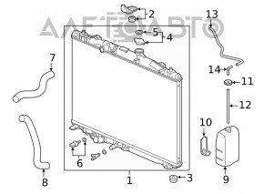 Suport de fixare a radiatorului stânga Honda HR-V 16-22