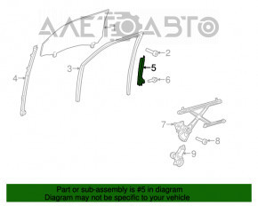 Geam ghidaj ușă față dreapta scurtă Toyota Sienna 11-20