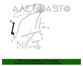 Geam ghidaj ușă față dreapta Toyota Camry v40 față