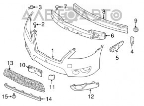 Capacul de remorcare a cârligului de tractare a barei față Nissan Sentra 13-15 pre-restilizare