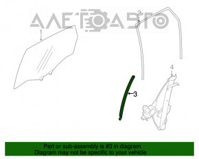 Направляющая стекла двери задней правой Subaru Forester 14-18 SJ