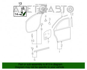 Capacul oglinzii laterale stânga față Toyota Highlander 08-13