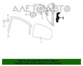 Geam ghidaj ușă spate dreapta Dodge Dart 13-16