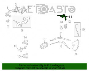 Личинка замка передней левой Acura MDX 14-20