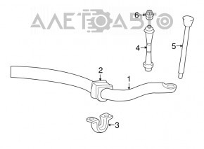 Suportul de fixare a stabilizatorului frontal dreapta pentru Ford Explorer 11-19