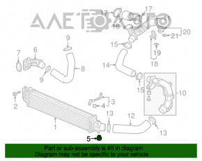 Suportul intercoolerului dreapta jos pentru Honda Accord 18-22, nou, original OEM