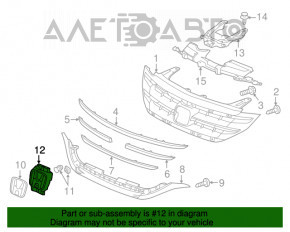 Baza emblemei grilei radiatorului Honda CRV 12-14 pre-restilizare, nou OEM original.