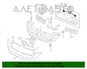 Отбойник капота Honda Accord 13-17 правый OEM