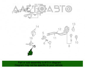 Buclele ușii din spate stânga jos Toyota Prius 30 10-15, noi, originale OEM.