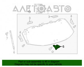 Suportul geamului portbagajului Toyota Highlander 14-19 pentru geamul care se deschide