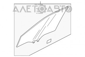 Sticla ușii din față dreapta a unui Honda Accord 13-17, 5mm, zgârieturi