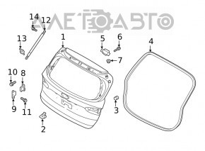 Дверь багажника в сборе Hyundai Santa FE 19-