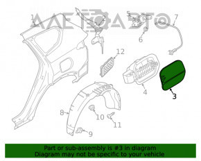 Крышка лючка бензобака Hyundai Santa FE 19-20