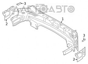 Panoul din spate al Hyundai Santa FE 19-20, format din 2 piese, albastru.