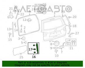 Capac usa portbagaj stanga Toyota Sequoia 08-16 negru, pe caroserie