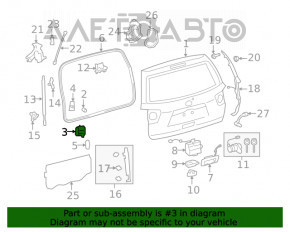 Отбойник двери багажника левый Toyota Sequoia 08-16