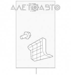 Capacul amortizorului frontal dreapta jos Toyota Highlander 08-13 negru, uzat